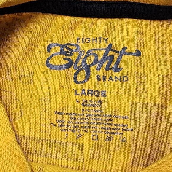 Eighty Eight women's yellow with black writing shirt size Large - Picture 11 of 11